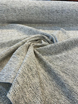 Gabriella Riverbed Italian Chenille Tweed Fabric - Beige Off White With Hints Of Gray, 56" Width (1 Yard)