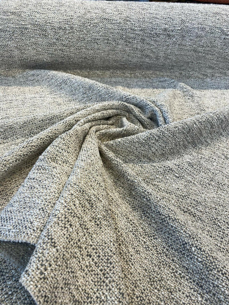 Gabriella Riverbed Italian Chenille Tweed Fabric - Beige Off White With Hints Of Gray, 56" Width (1 Yard)