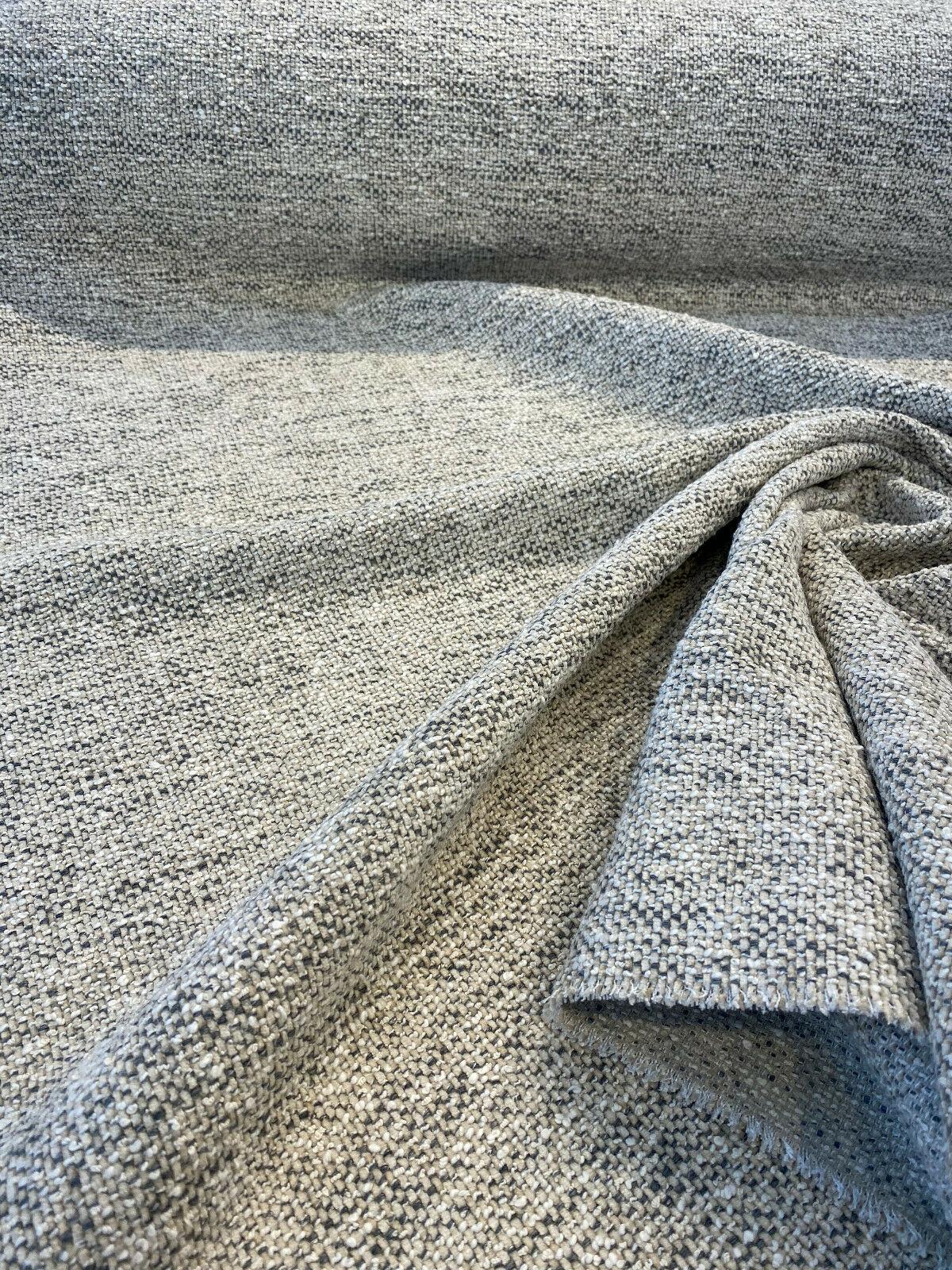 Gabriella Riverbed Italian Chenille Tweed Fabric - Beige Off White With Hints Of Gray, 56" Width (1 Yard)