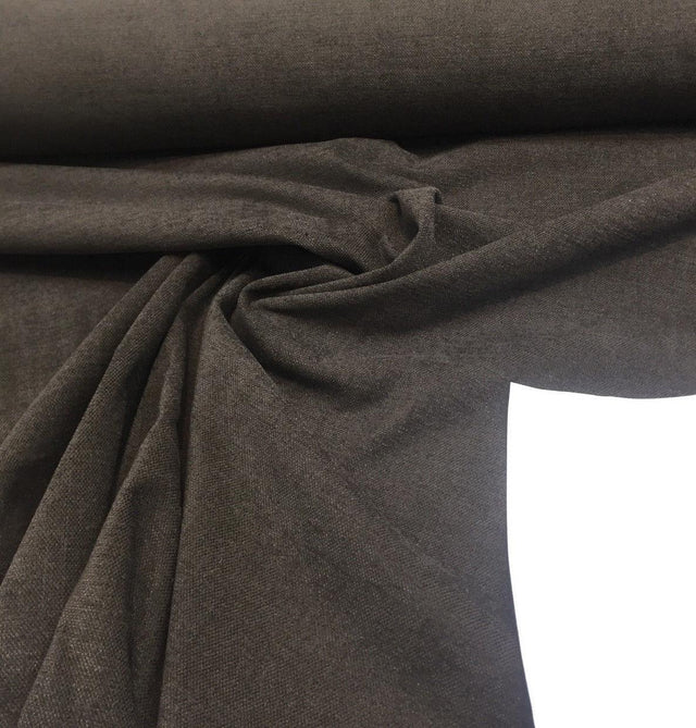 Melano Espresso Chenille Fabric - Espresso, 57" Width (1 Yard)