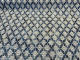 P Kaufmann Asterisk Embroidered Cotton Fabric - Blue Midnight Medallion, Southwestern, Lodge, 54" Width (1 Yard)