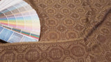Westport Gold Polyester Jacquard Fabric - Gold Geometric Traditional, 57" Width (1 Yard)