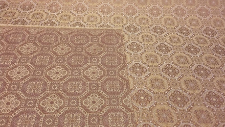 Westport Gold Polyester Jacquard Fabric - Gold Geometric Traditional, 57" Width (1 Yard)