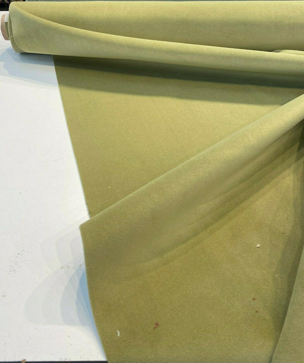 Modern Velvet Polyester Fabric - Aloe Green Upholstery, 56" Width (1 Yard)