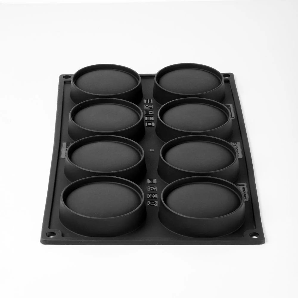 Pavoni Macaron Silicone Mold, 8 Cavities
