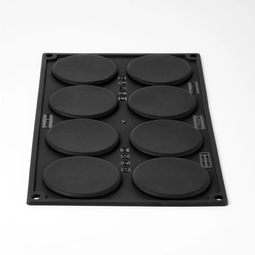 Pavoni Macaron Silicone Mold, 8 Cavities