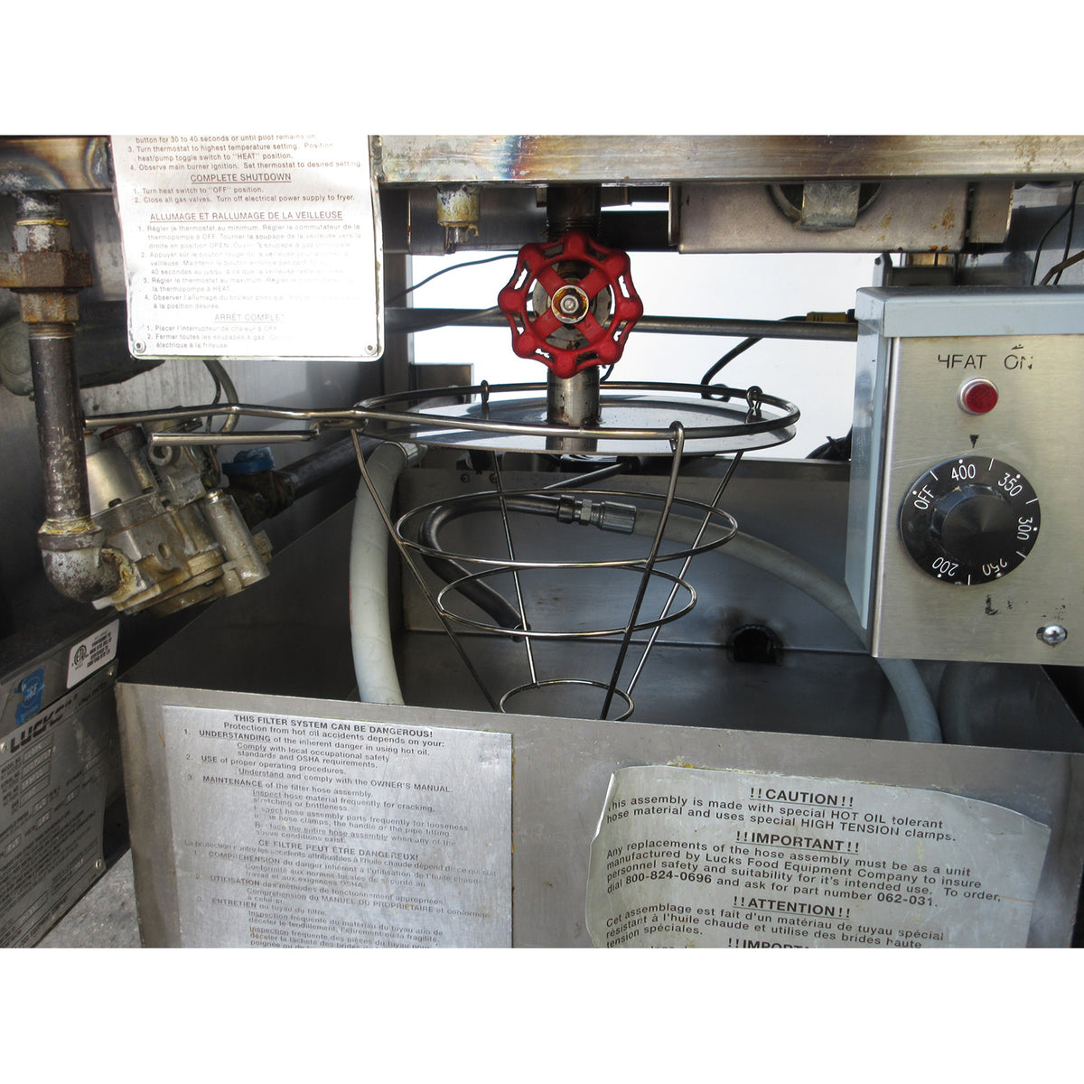Lucks G1826 Gas Donut Fryer with Filtration System, Used Excellent Condition