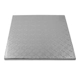 O'Creme Square Silver Cake Drum Board, 22" x 1/2" - Pack of 5
