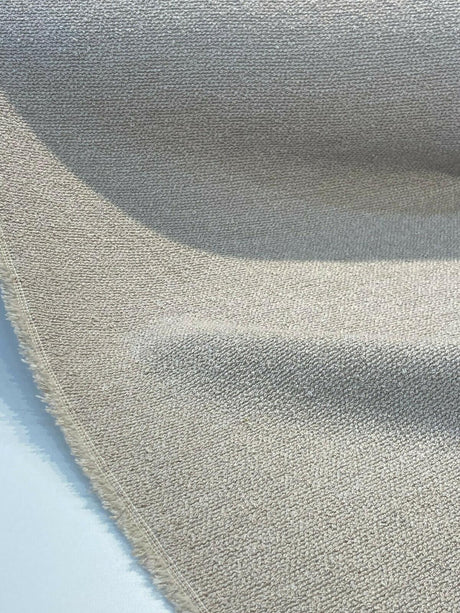 Sunbrella Outdoor Boucle Twist Acrylic Fabric - Beige Boucle Texture, 54" Width (1 Yard)