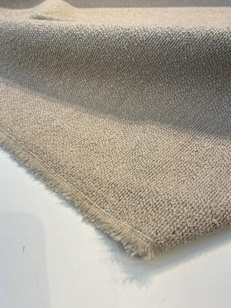 Sunbrella Outdoor Boucle Twist Acrylic Fabric - Beige Boucle Texture, 54" Width (1 Yard)