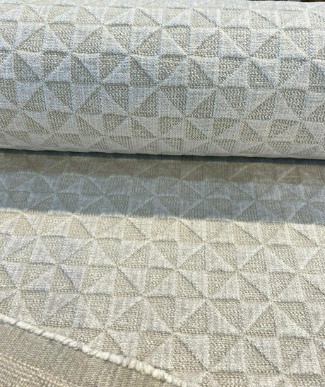 Macon Sand Soft Raised Chenille Fabric - Taupe Mini Diamond, 56" Width (1 Yard)