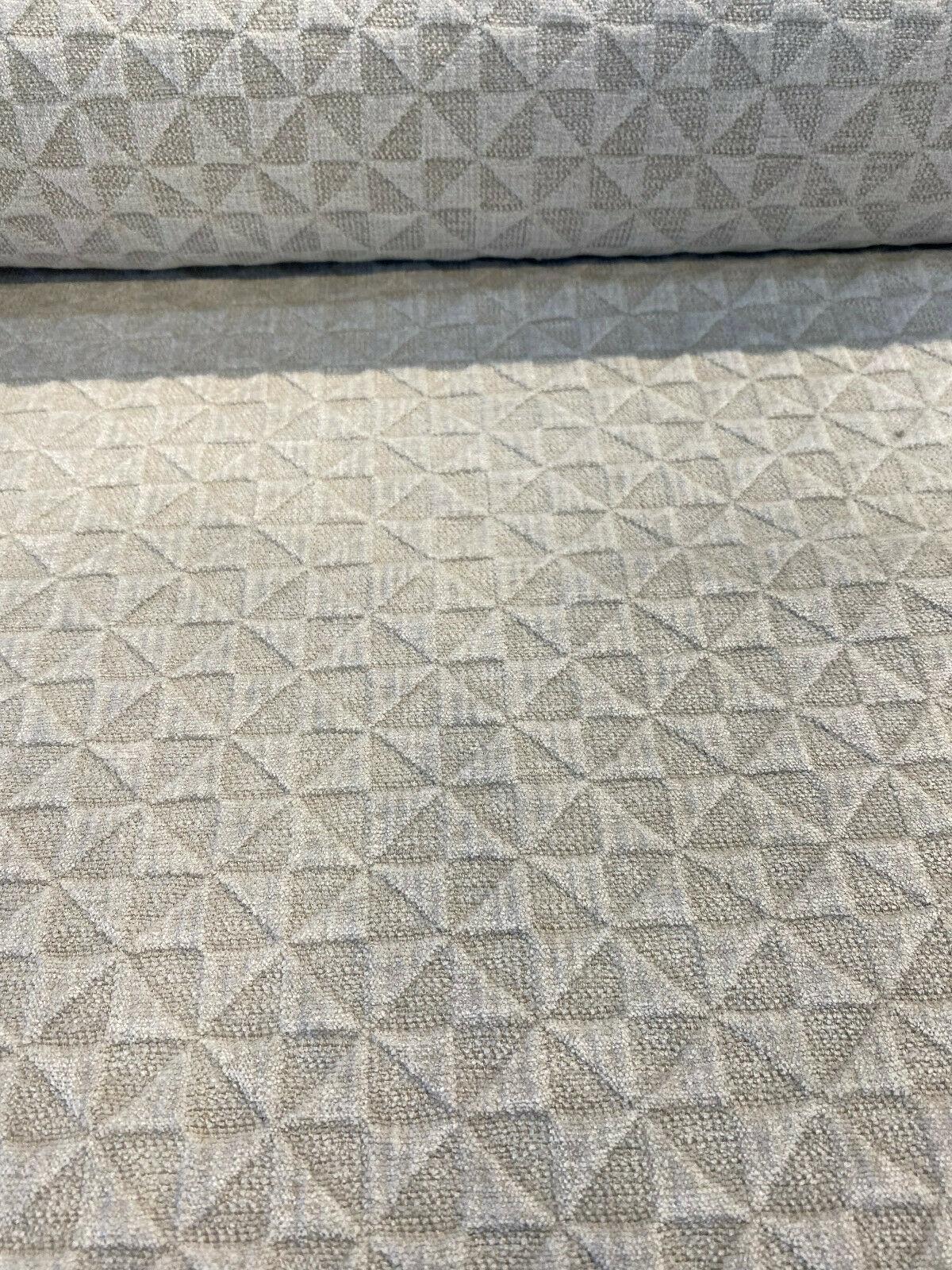 Macon Sand Soft Raised Chenille Fabric - Taupe Mini Diamond, 56" Width (1 Yard)