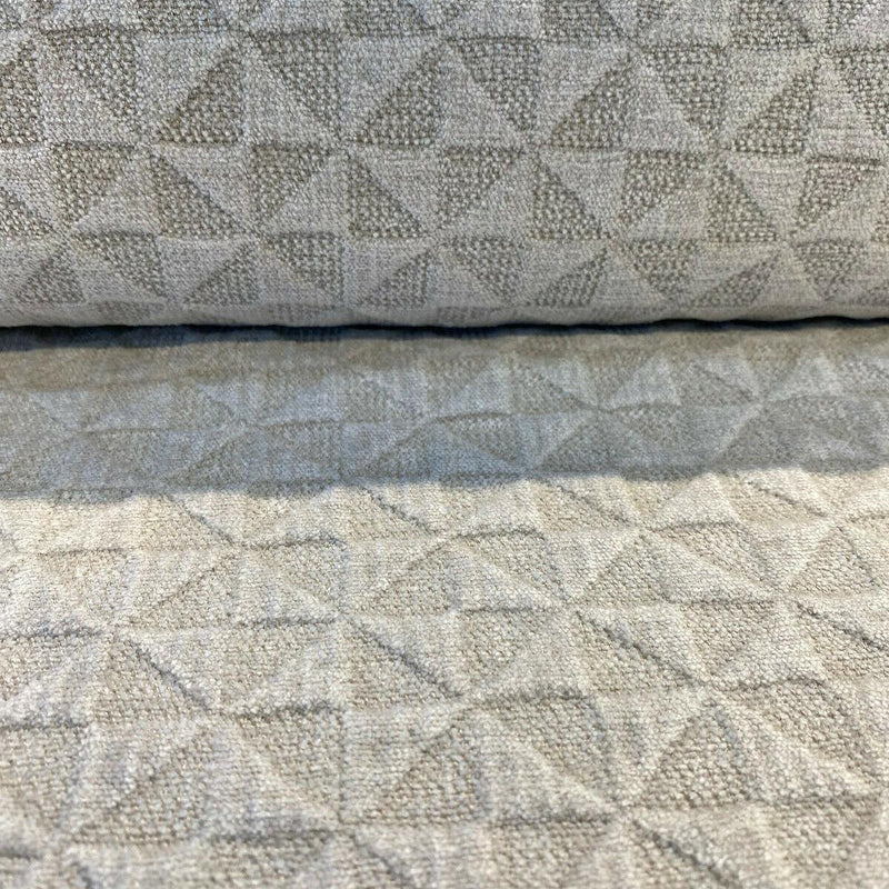 Macon Sand Soft Raised Chenille Fabric - Taupe Mini Diamond, 56" Width (1 Yard)