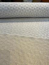 Macon Sand Soft Raised Chenille Fabric - Taupe Mini Diamond, 56" Width (1 Yard)