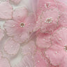 Beaded 3D Floral Lace Fabric