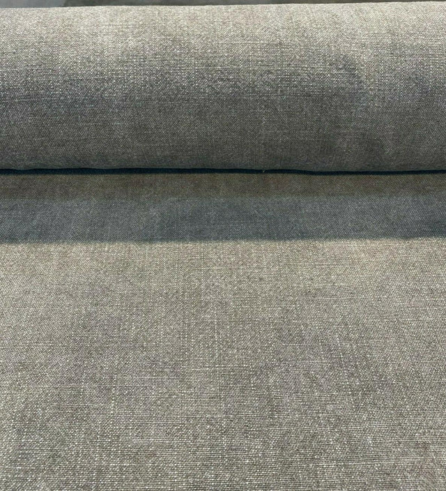 Belgian Linen Drifter Linen Fabric - Vintage Gray, Shabby Chic, 56" Width (By The Yard)