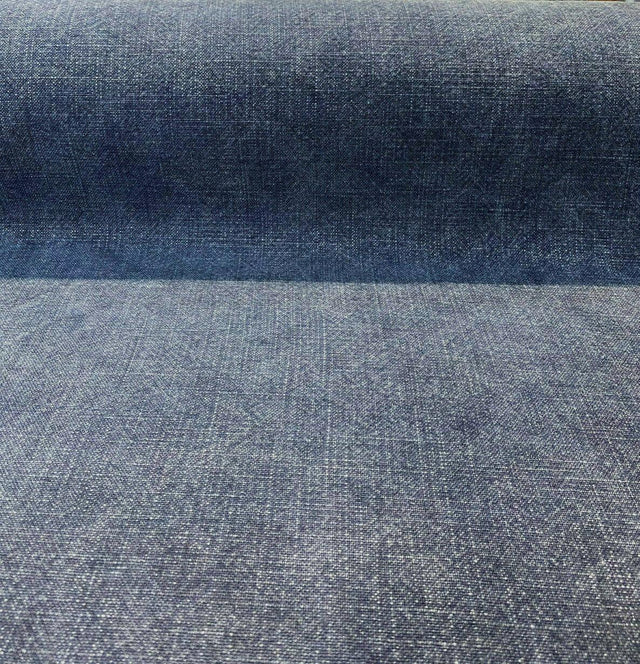 Belgian Linen Drifter Blue Baltic Linen Fabric - Baltic Blue, Shabby Chic, 56" Width (1 Yard)