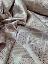 Pink Rose Gold Brocade Fabric