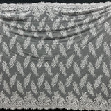Embroidered Lace Fabric with Eyelash Scallop