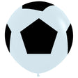 Soccer Ball Latex Balloons 24 Inch White