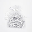 5"X 6.5" Organza Pouches-Sold By A Dozen Pieces ( 6 Pieces/Inner Pack) (White)