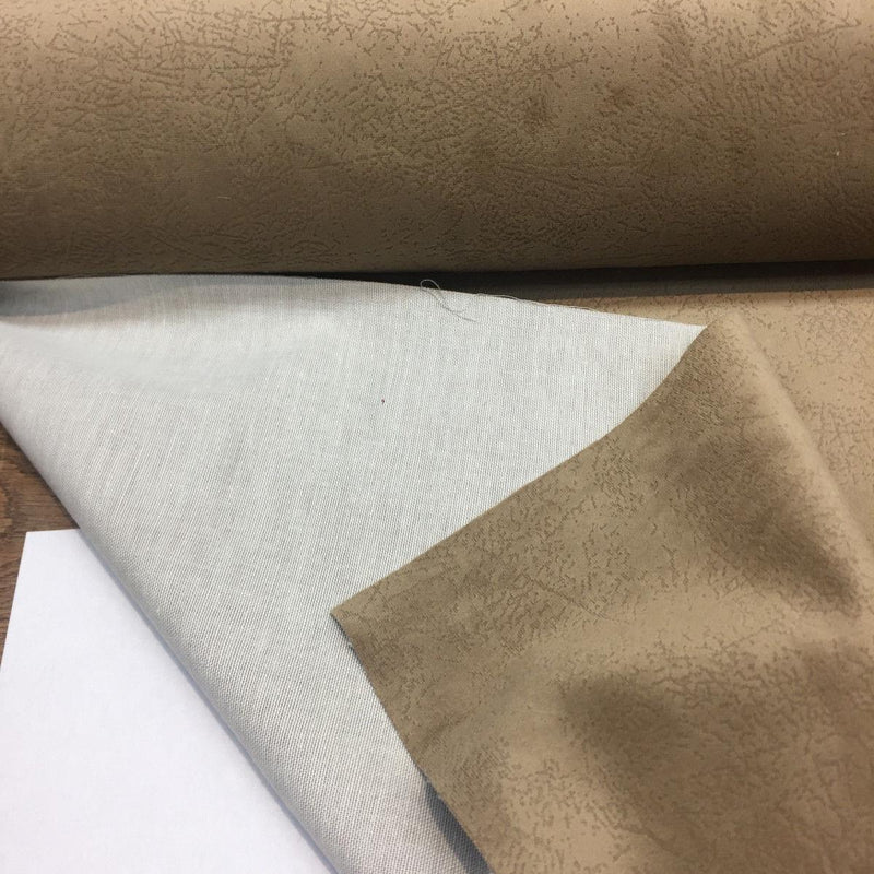 Textured Super Velvet Fabric - Taupe, 56" Width, Horizontal Repeat 16", Vertical Repeat 15" (1 Yard)