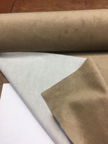 Textured Super Velvet Fabric - Taupe, 56" Width, Horizontal Repeat 16", Vertical Repeat 15" (1 Yard)