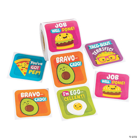 Funtastic Food Friends Sticker Roll 100 Pc.