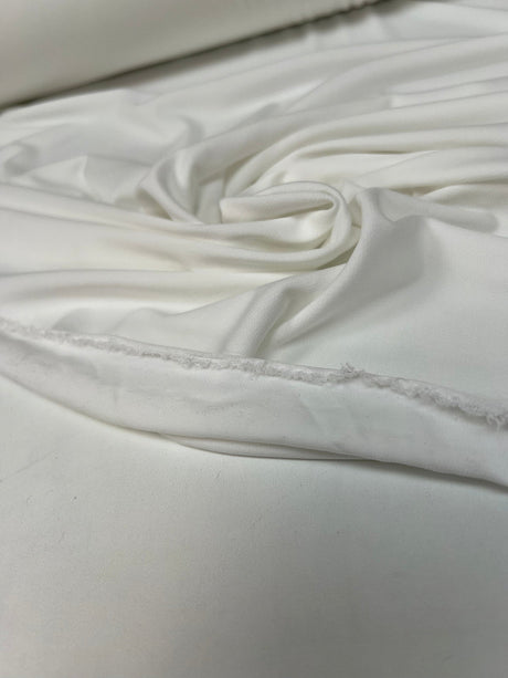 White Polyester Elastane Knitted Sportswear Fabric