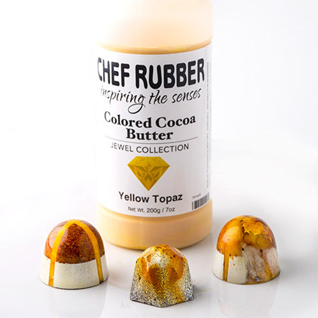Chef Rubber Yellow Topaz Jewel Cocoa Butter, 7 oz.
