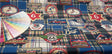 Vintage Route 66 Cotton Fabric - Retro Road Signs, Vintage Cars, Americana Print, By The Yard