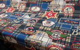 Vintage Route 66 Cotton Fabric - Retro Road Signs, Vintage Cars, Americana Print, By The Yard