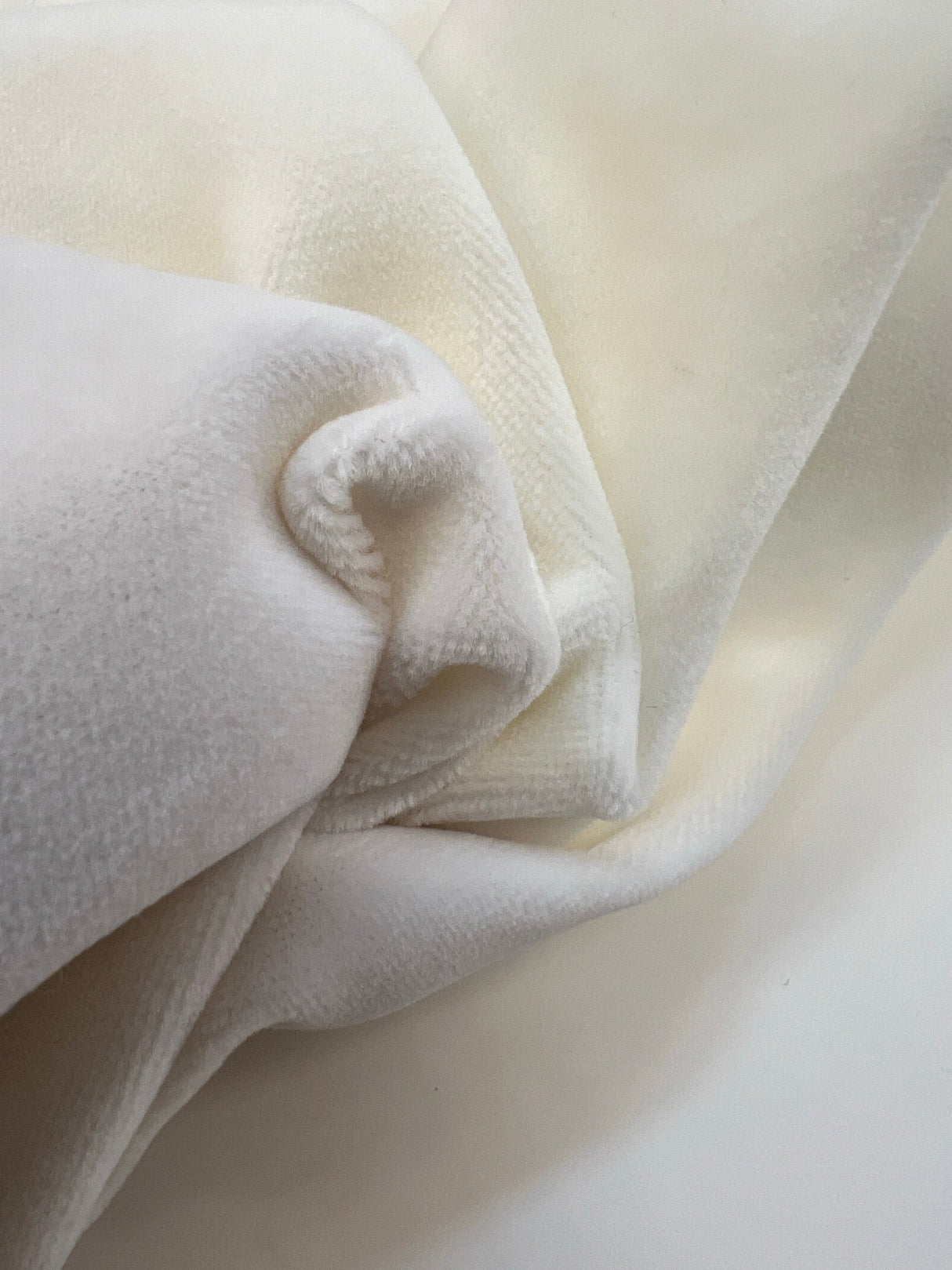Viscose Cotton Pile Fabric White