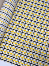 Checked Acrylic Cotton Wool Fabric
