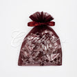 5"X 6.5" Organza Pouches-Sold By A Dozen Pieces ( 6 Pieces/Inner Pack) (Wine)