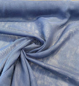P Kaufmann Sheer Blue Tiny Net Polyester Fabric - Blue Tiny Net, 118" Width (By The Yard)