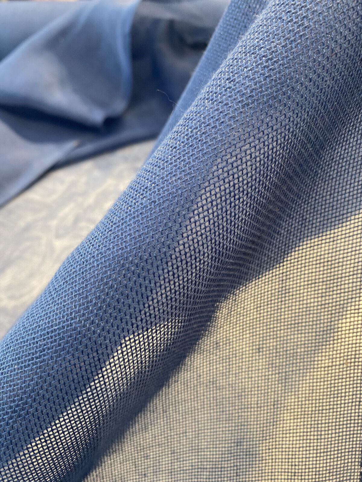 P Kaufmann Sheer Blue Tiny Net Polyester Fabric - Blue Tiny Net, 118" Width (By The Yard)
