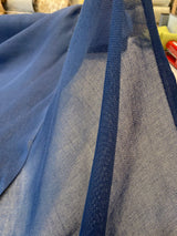 P Kaufmann Sheer Blue Tiny Net Polyester Fabric - Blue Tiny Net, 118" Width (By The Yard)