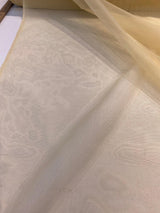 P Kaufmann Sheer Yellow Tiny Net Polyester Fabric - Pale Yellow Sheer, 118" Width (By The Yard)