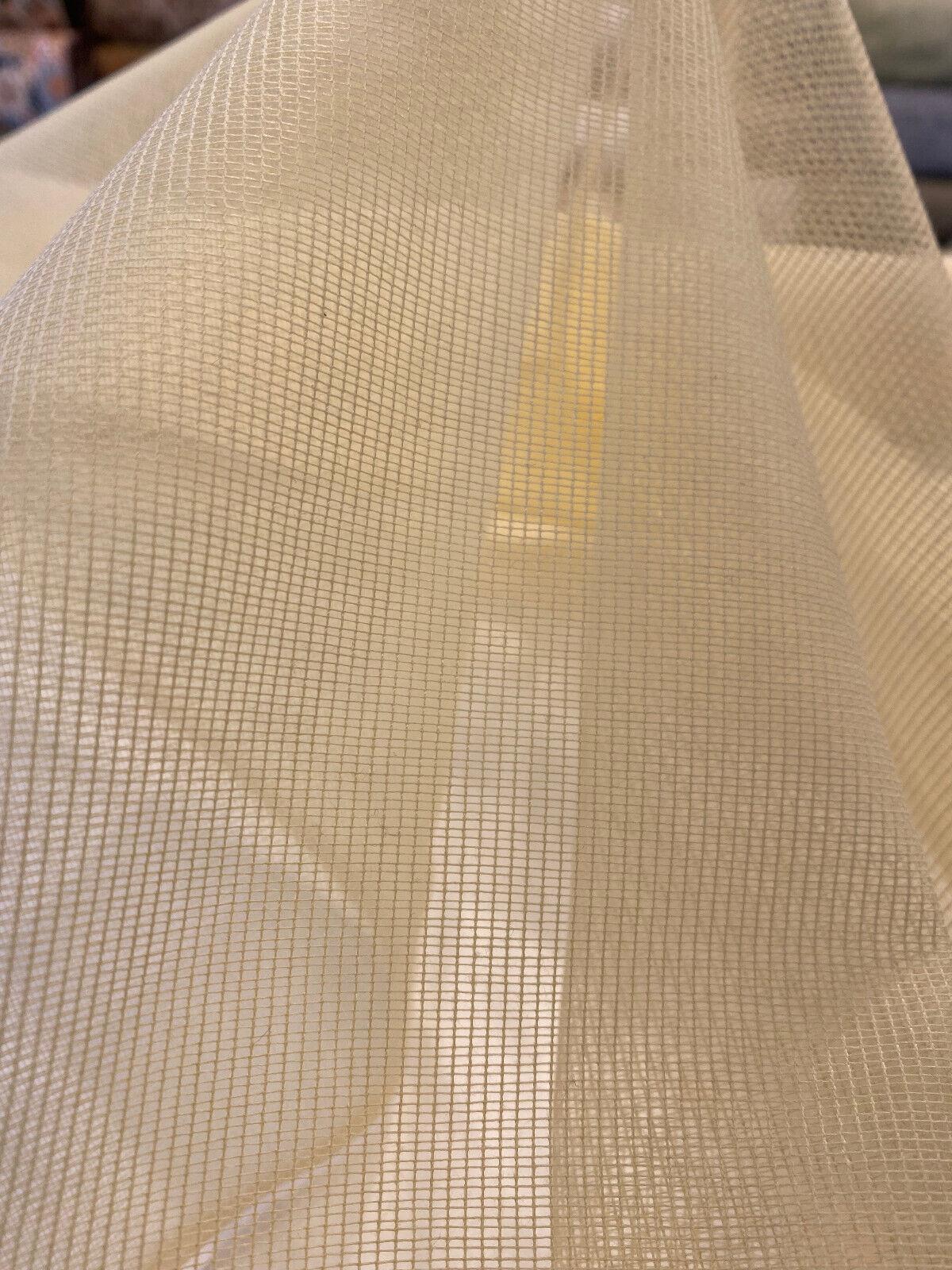 P Kaufmann Sheer Yellow Tiny Net Polyester Fabric - Pale Yellow Sheer, 118" Width (By The Yard)
