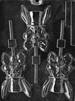 Bunny With Hat Lolly Chocolate Mold - LPE041
