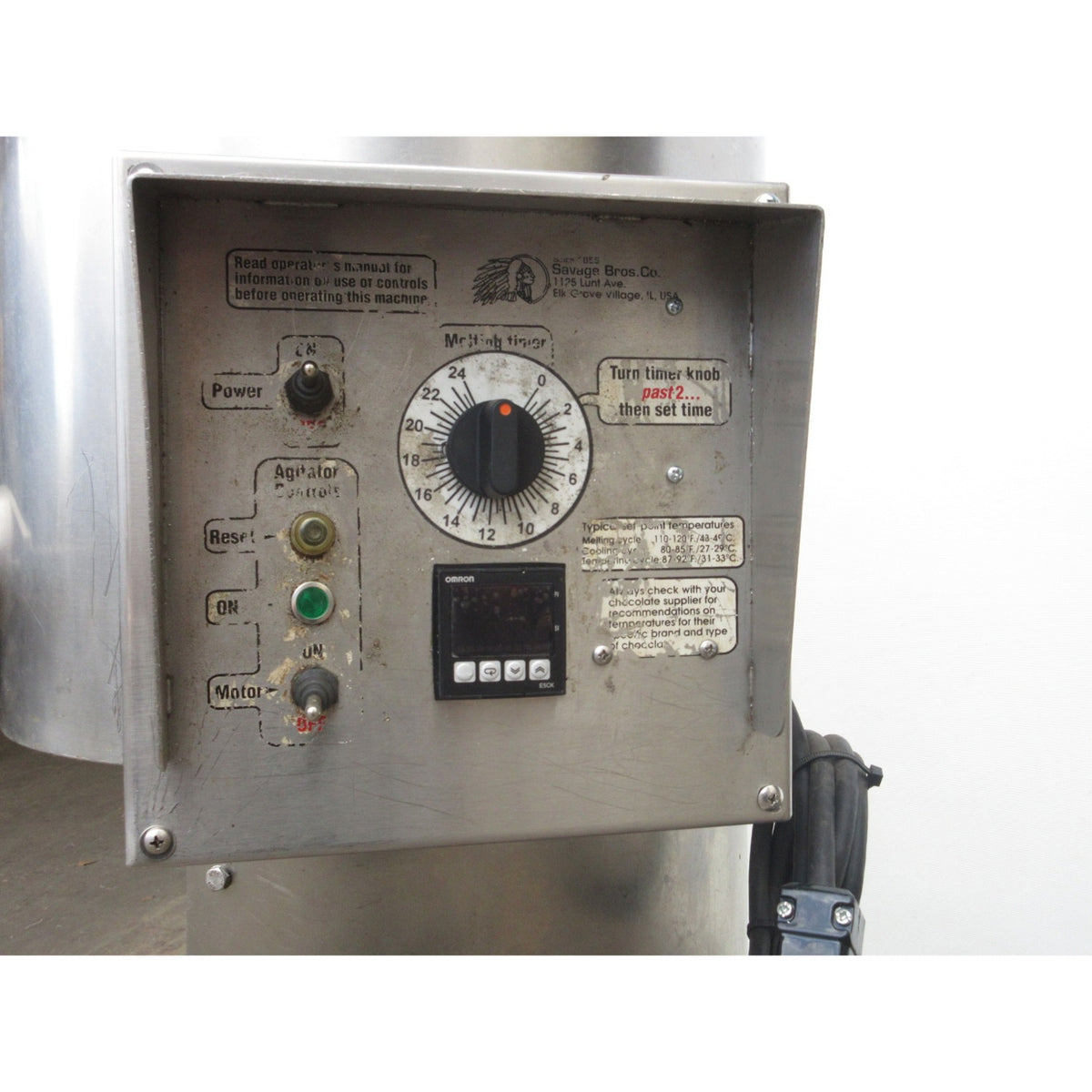 Savage Bros 125CM Chocolate Melter & Temperer, Used Excellent Condition