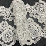 Corded Polyester Lace Trim 6.5" Wide