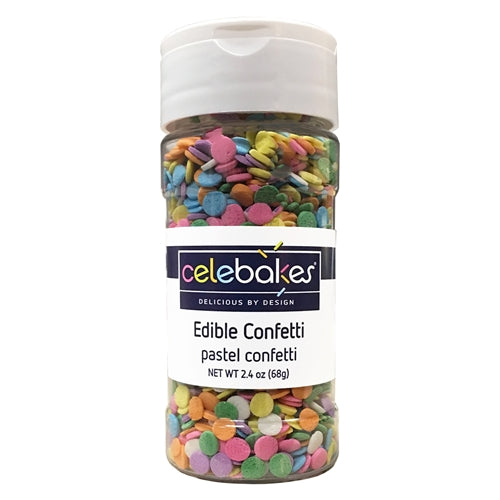 Pastel Edible Confetti - 2.4 Ounce