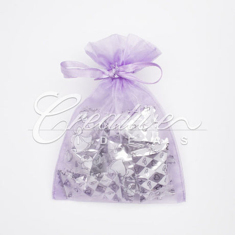 5"X 6.5" Organza Pouches-Sold By A Dozen Pieces ( 6 Pieces/Inner Pack) (Lavender)