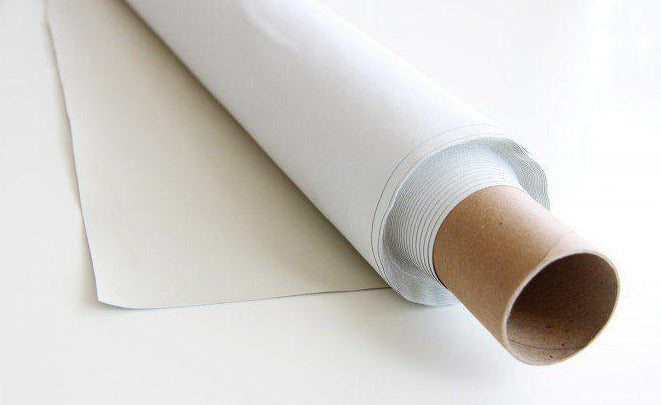 Drapery Blackout Polyester Blend Fabric - White Solid, 54" Width (By The Yard)