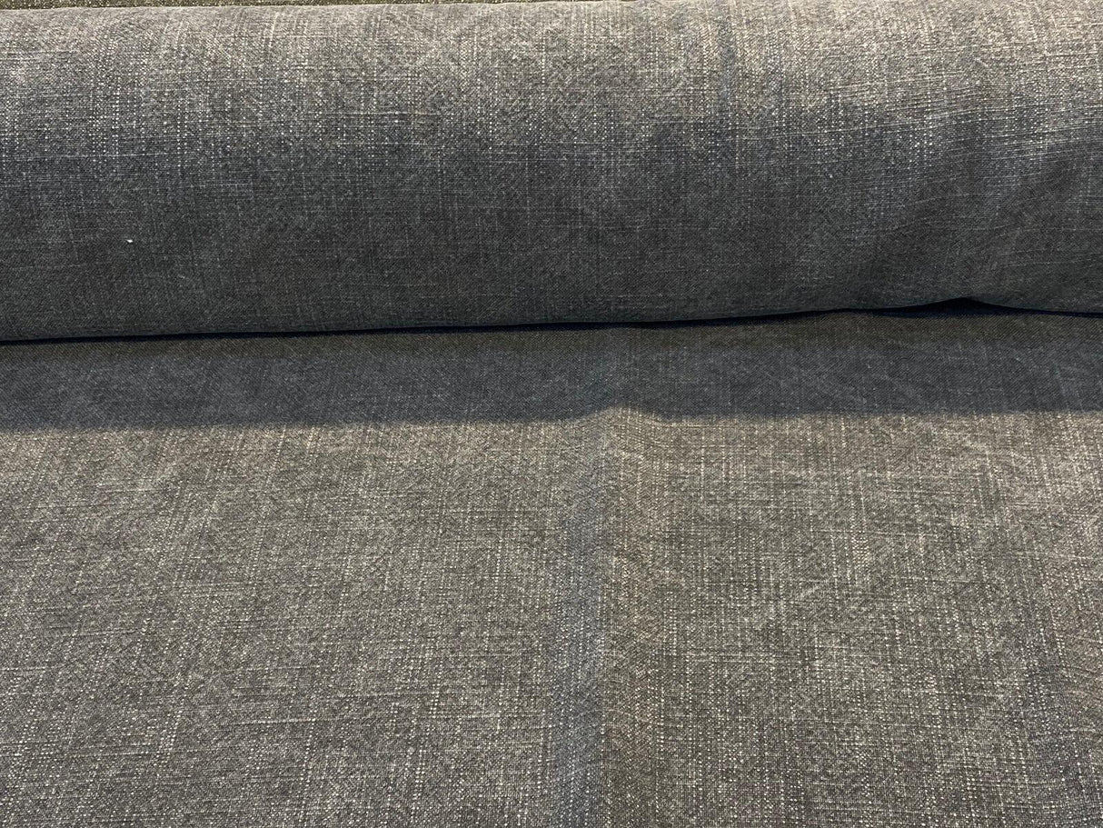Belgian Linen Drifter Linen Fabric - Fossil Black, 56" Width, Railroaded (By The Yard)