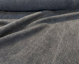 Belgian Linen Drifter Eclipse Linen Fabric - Eclipse Black Hint Of Blue, 56" Width (1 Yard)