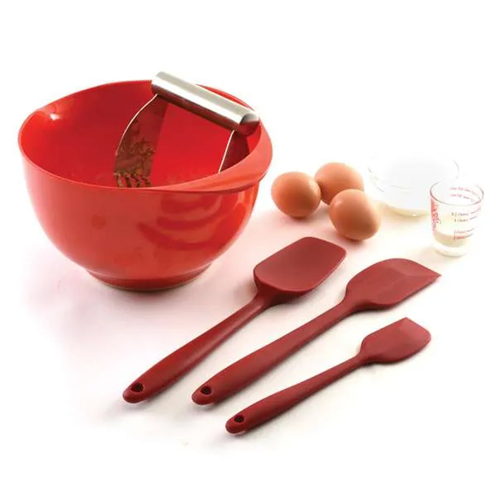 Norpro Red Silicone Spatula Set, 3 Piece Set
