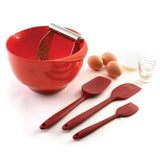 Norpro Red Silicone Spatula Set, 3 Piece Set